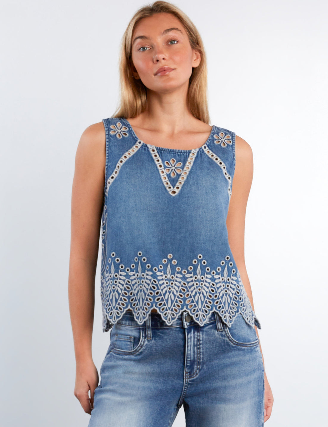 Alison Eyelet Top