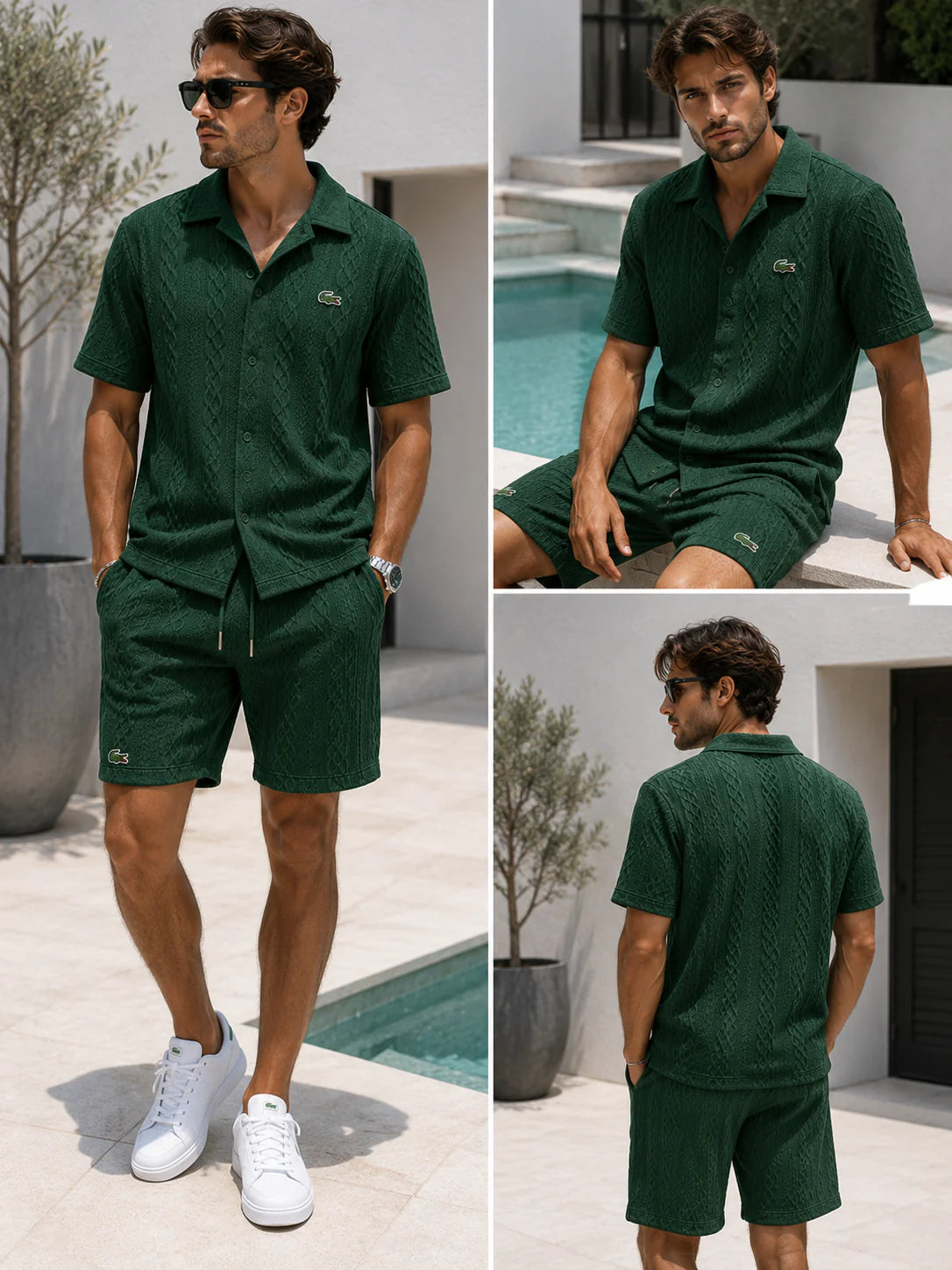 Royal Knit Set in Grün — kompletter Look